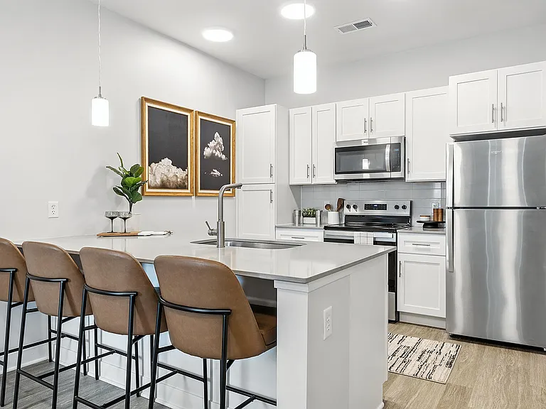 Bright & Modern Kitchen with Stainless Steel Appliances