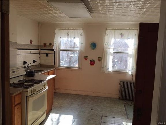Kitchen is on the second floor - window view to the backyard
