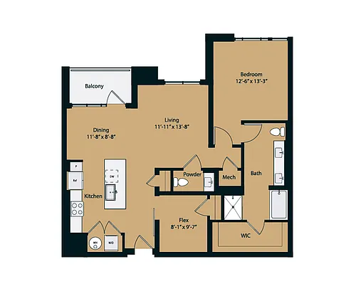 Floor plan 1D-2
