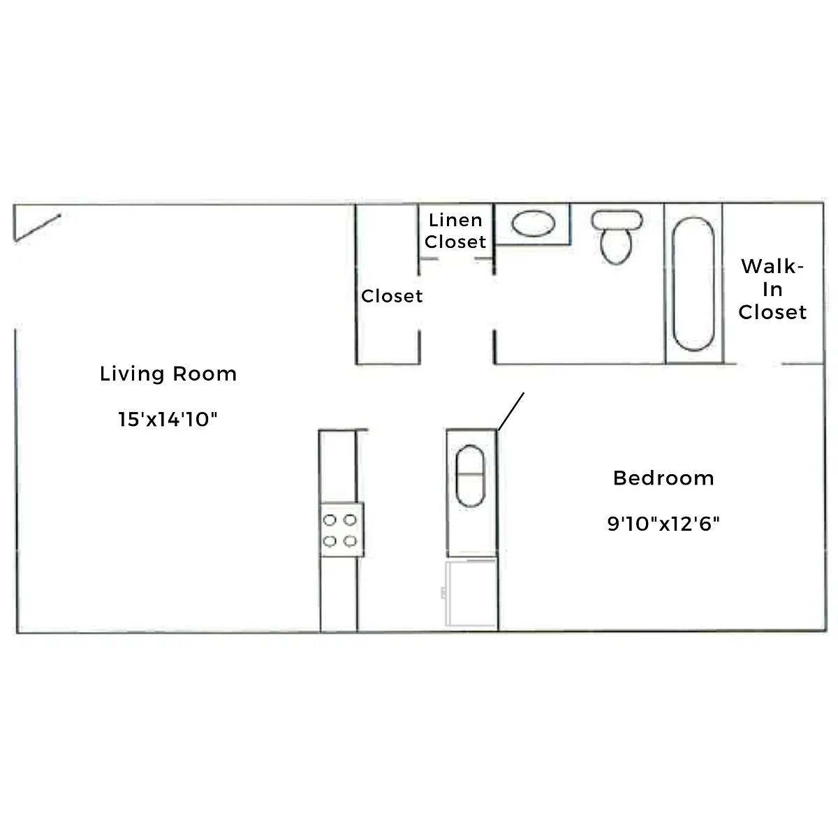 Floor plan 1 Bedroom
