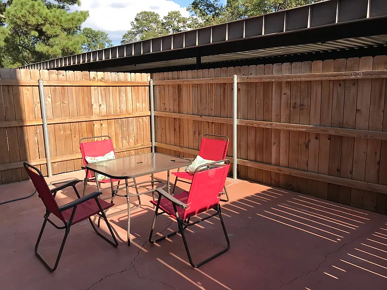 small private fenced patio