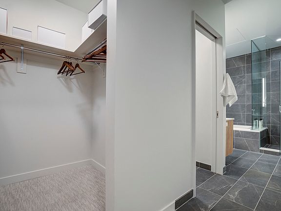 Model Closet and bathroom