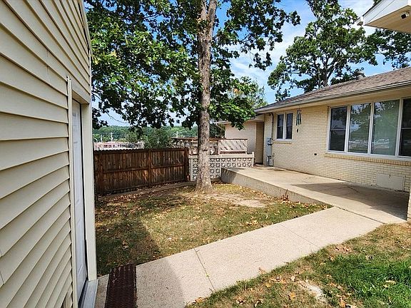 Large concrete patio