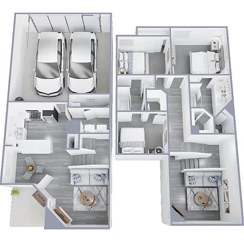 Floor plan Milan Townhome Renovated