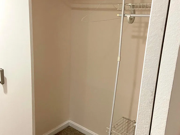 View of the hallway closet storage space