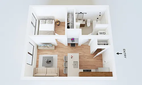 Floor plan 1BR/1BA - Greenville