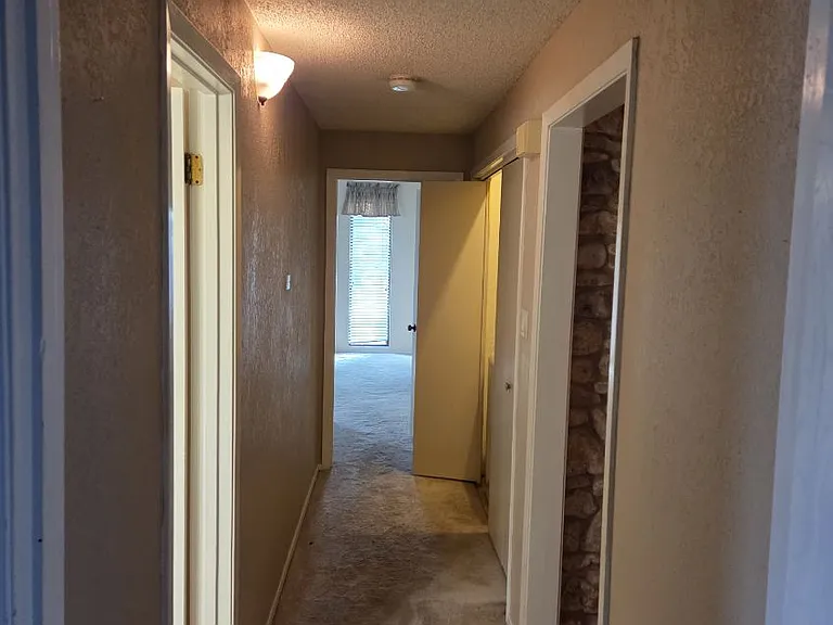 Hall with laundry