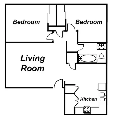 Floor plan 2 Bedroom
