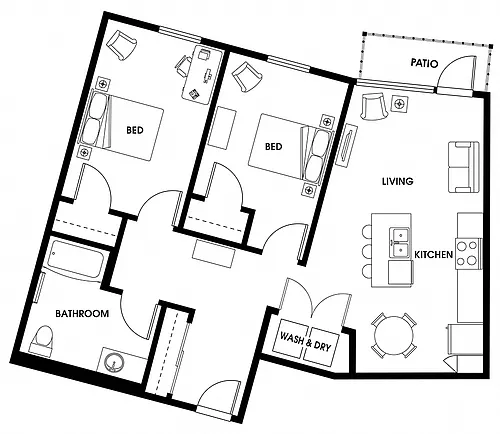 Floor plan B2 Two Bed
