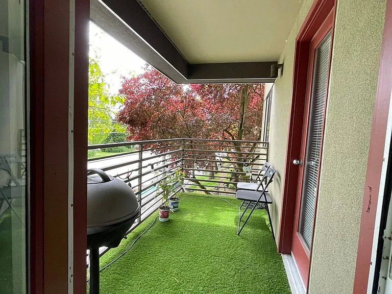 Balcony accessed from living room and master bedroom