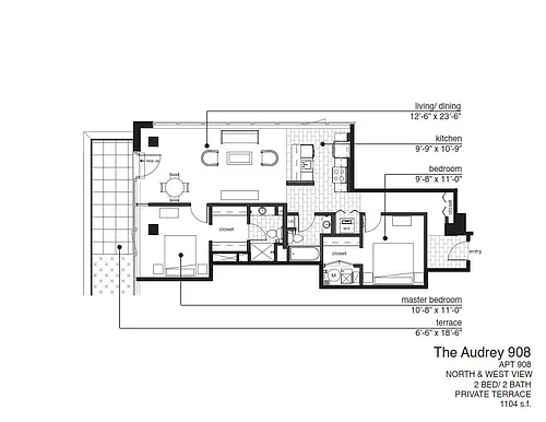 Floor plan Audrey with Terrace