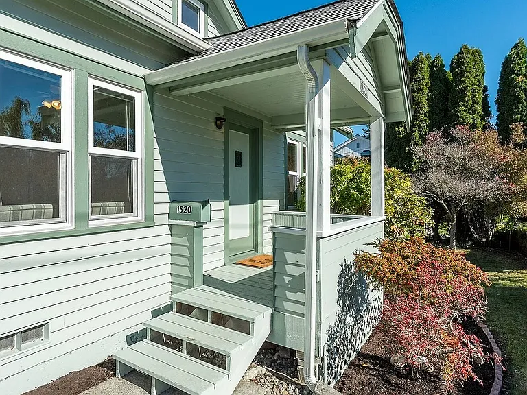 light filled covered porch