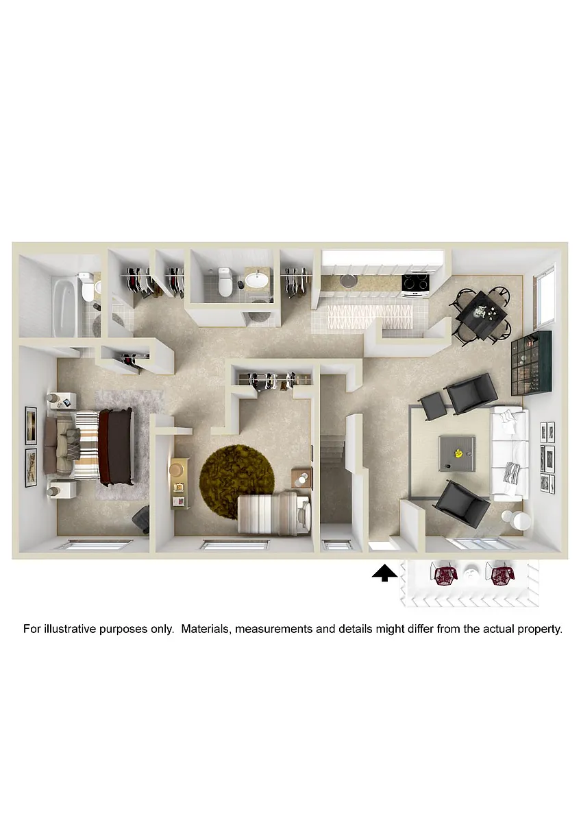 Floor plan Two Bedroom Dalewood