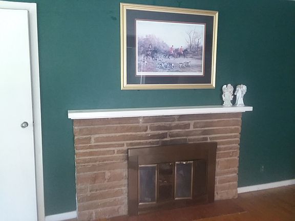 fireplace  dining room