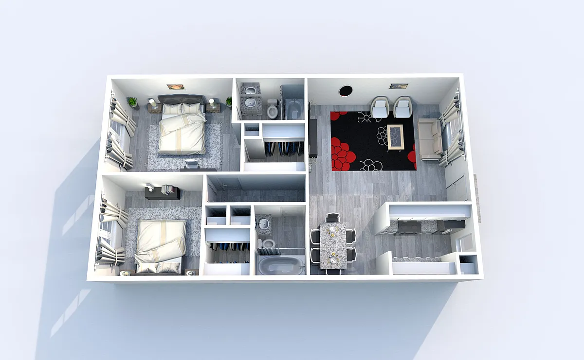 Floor plan B2 Renovated