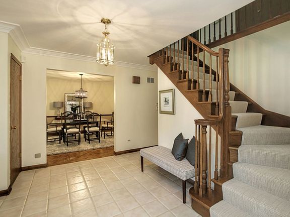 Foyer prior to new hardwood flooring