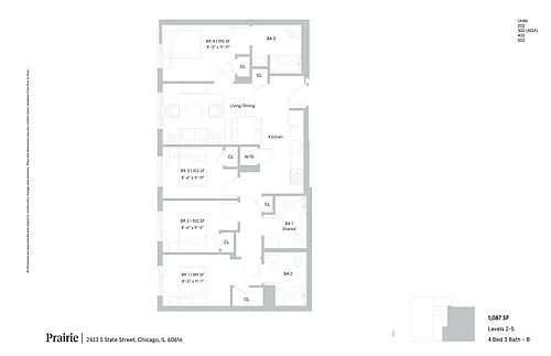 Floor plan Private bedroom with en-suite bathroom