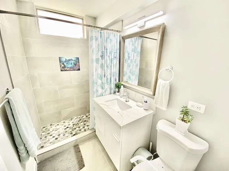 Newly renovated, sparking clean bathroom