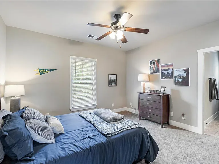 Spacious, comfortable student bedrooms at The Cottages of Hattiesburg.