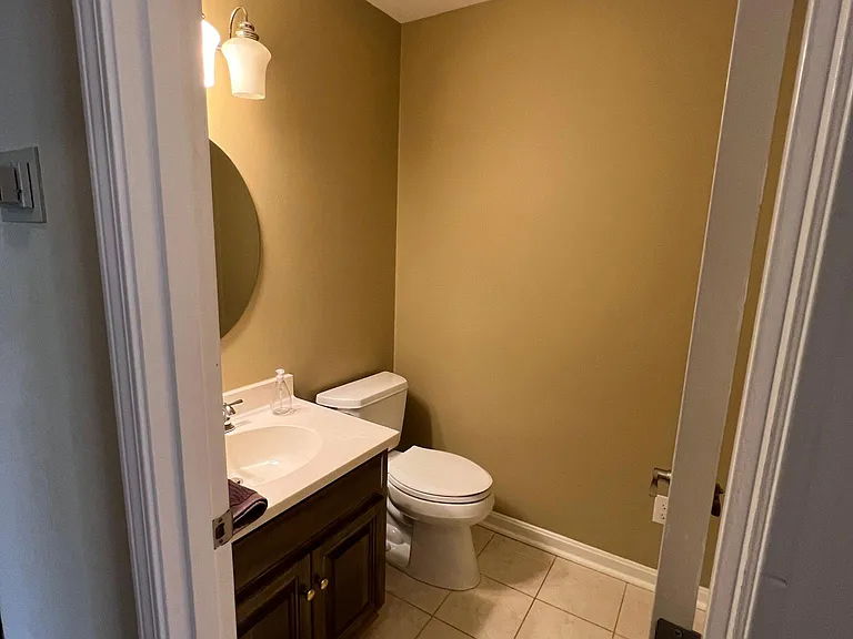 Half bath on 1st floor