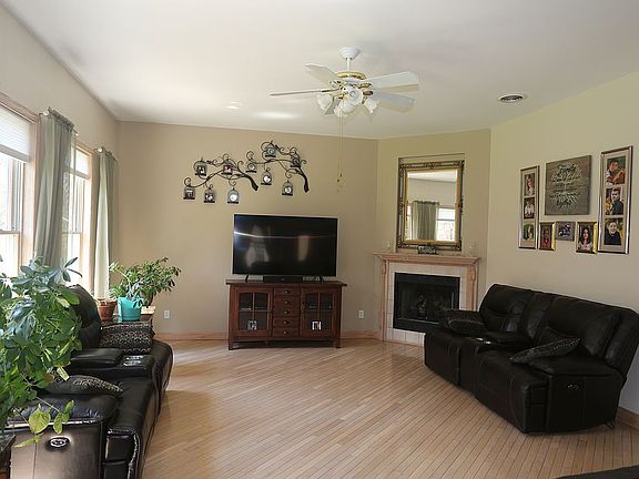 family room with fireplace
