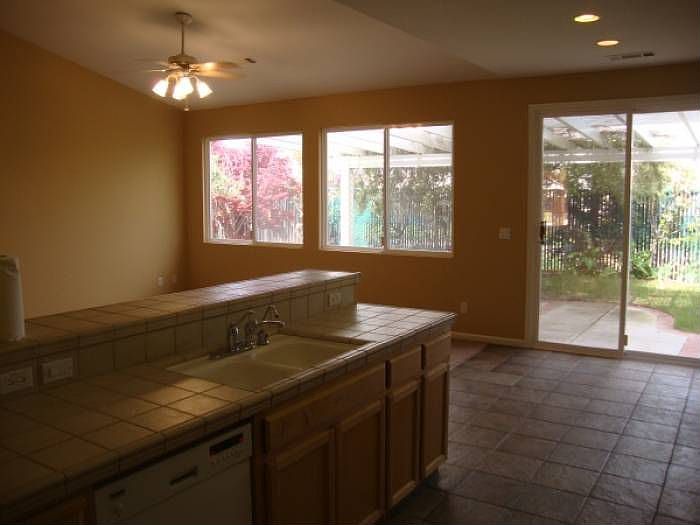 Kitchen and yard view