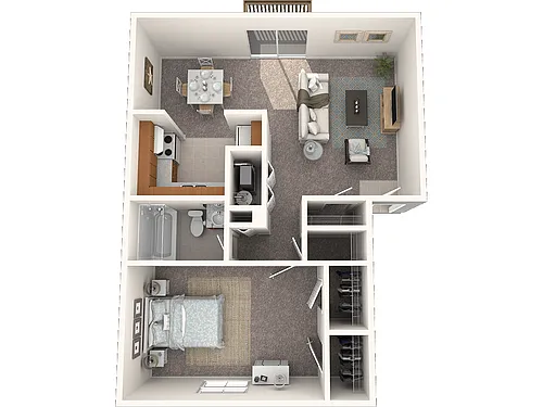 Floor plan One Bedroom Apartment