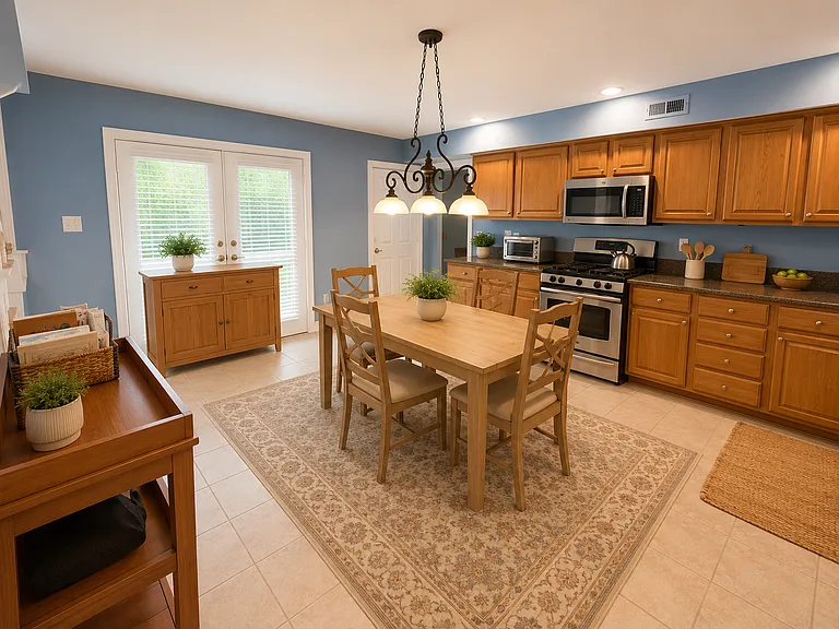 Main level eat in kitchen
