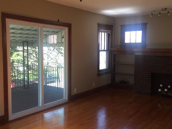 Living Room with access to large front porch