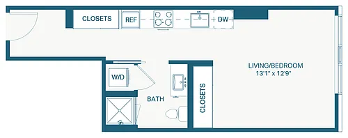 Floor plan Studio A16 Puget