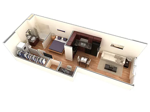 Floor plan Studio Grand Courtyard