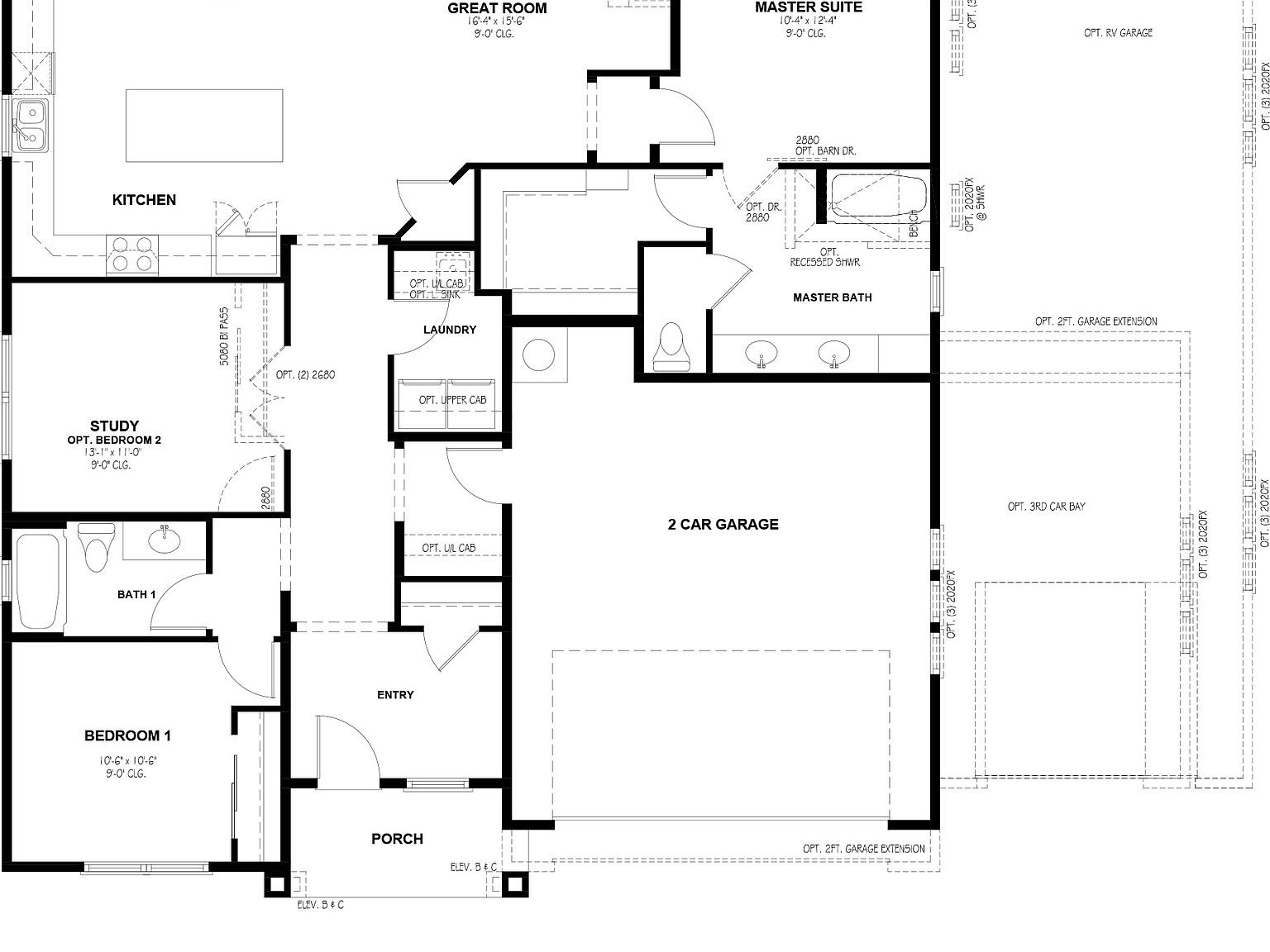 Mesquite Hills 1710 Plan, Miramonte at Mesquite Hills, Cottonwood, AZ