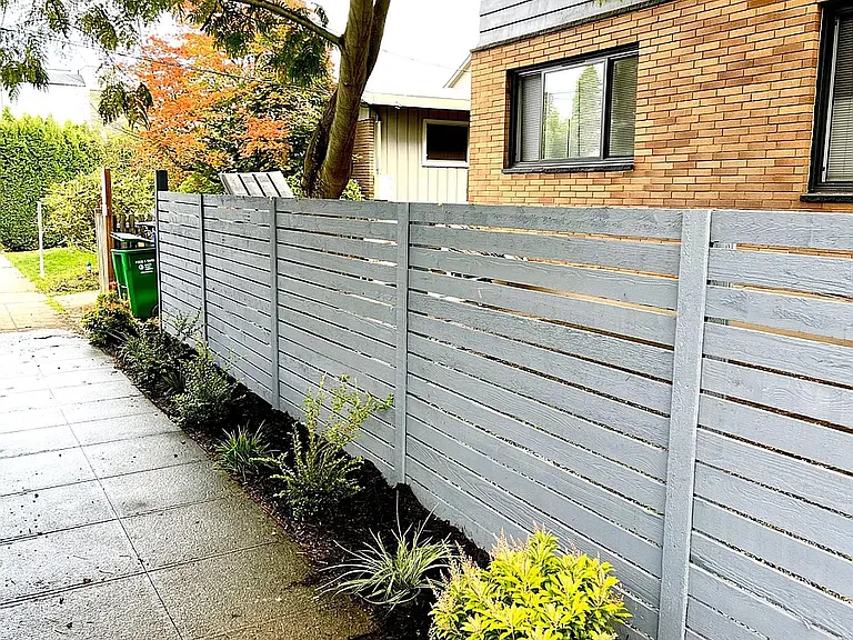 Fenced in entryway.