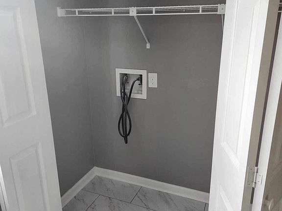 Washer dryer hookup and private space