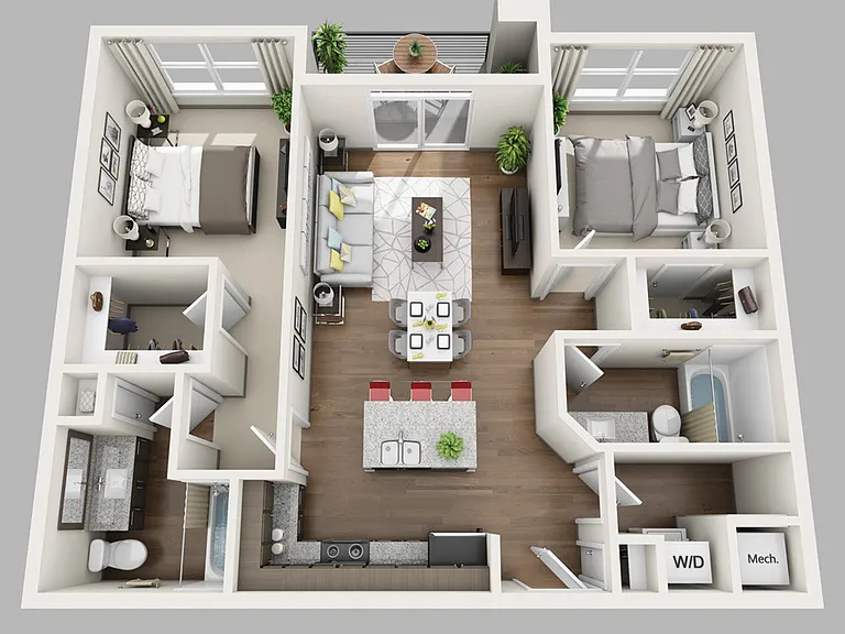 M Station - Metro - 2 Beds - 2 Baths - 998 Sq. ft.