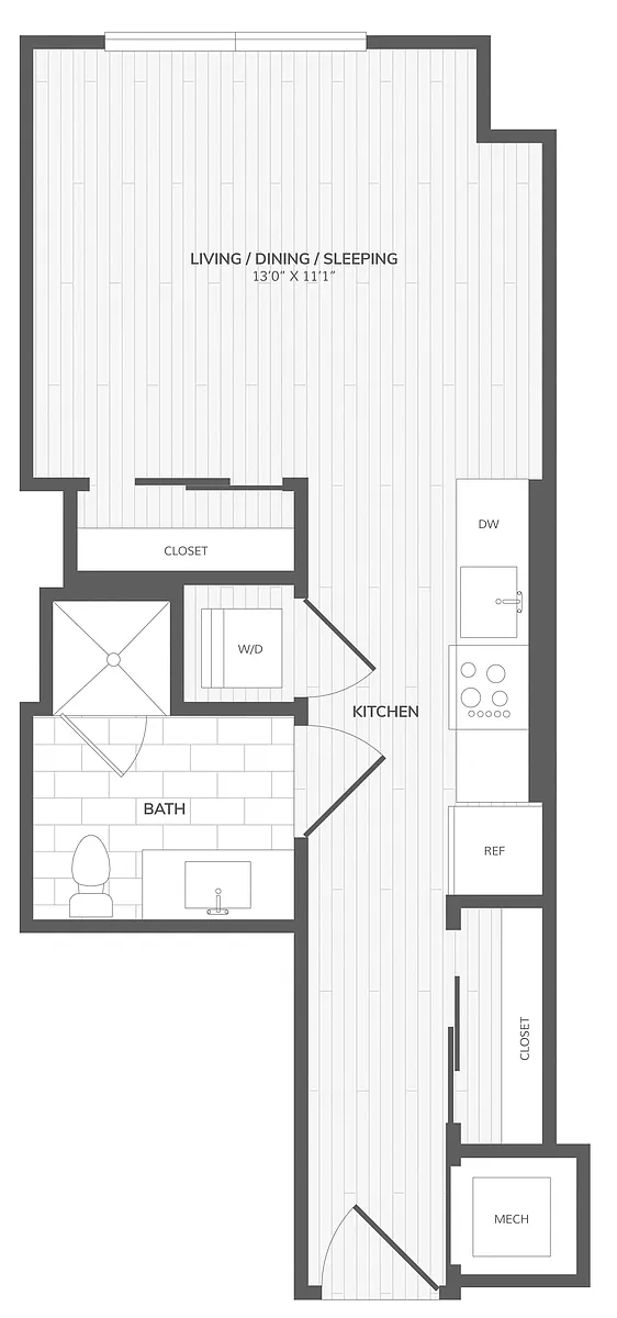 Floor plan Studio-C East Medley