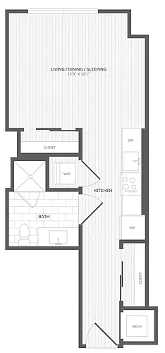 Floor plan Studio-C East Medley