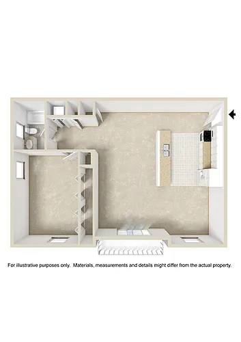 Floor plan One Bedroom
