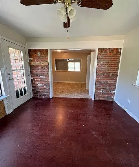 Sunroom looking into Kitchen/Dining