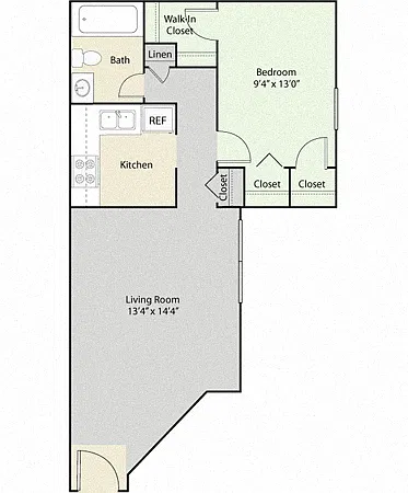 Floor plan A1 Income Restricted