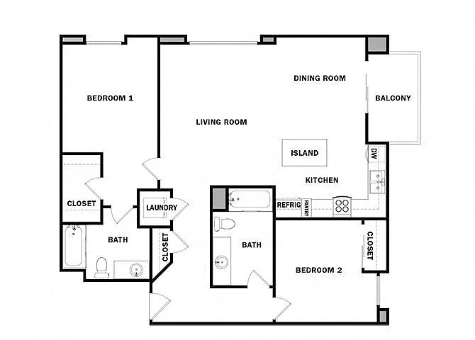 Floor plan 2X2 D