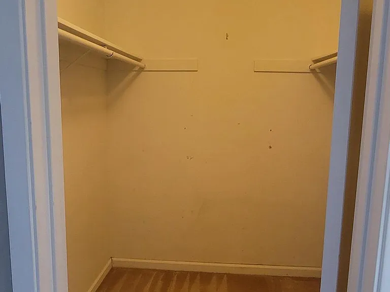 Primary suite with a walk-in closet