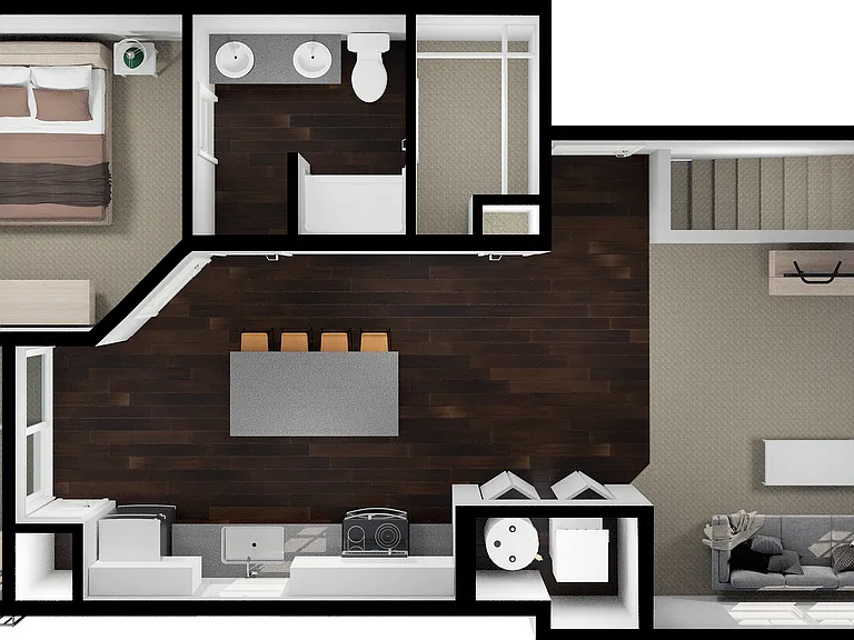 2-Bedroom Townhome | 2nd Floor 2-Bedroom Townhome | 2nd Floor