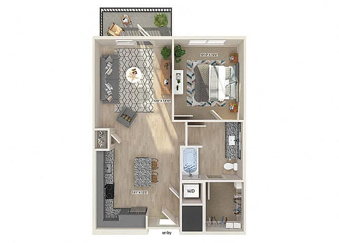 Floor plan A1 - Income Restricted