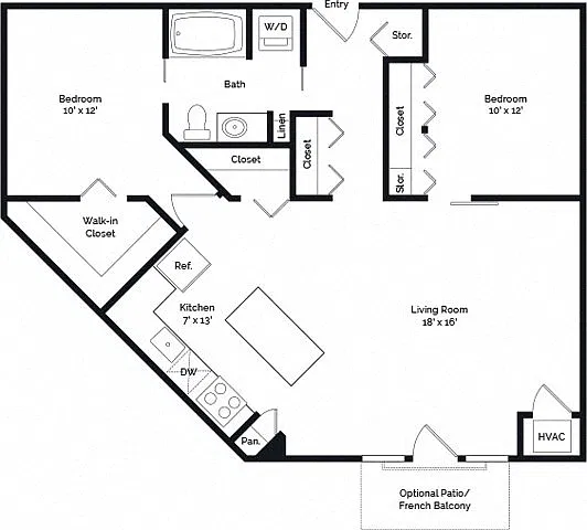 Floor plan 2X1 B1
