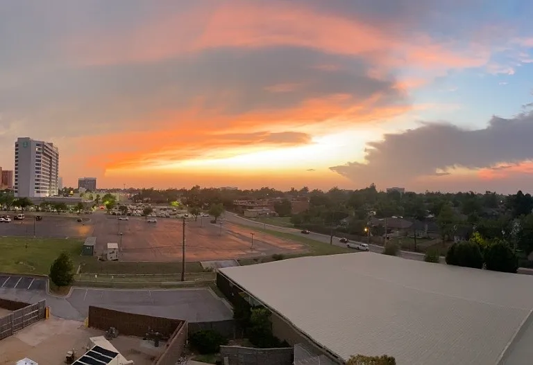 Sunset from the second bedroom balcony
