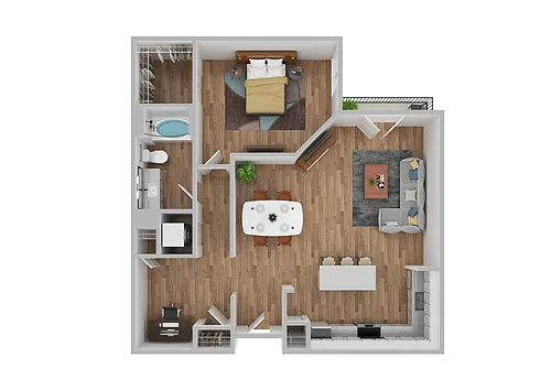Floor plan A1D - Renovated