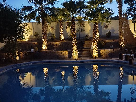 Backyard lighting on timer