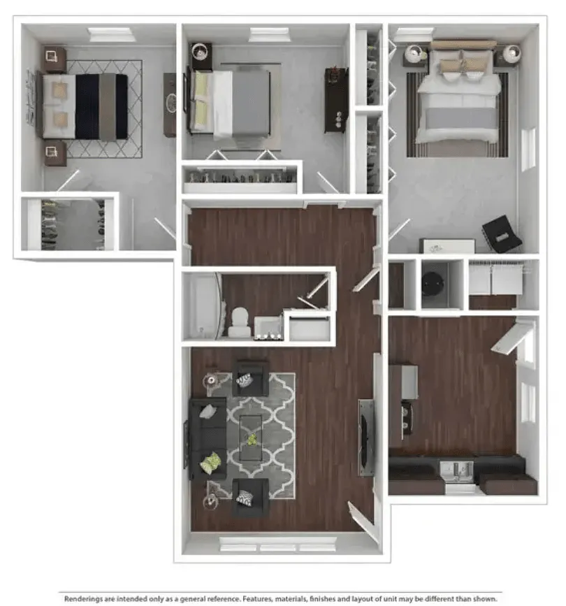 Floor plan 3 Bed, 1 Bath Renovated