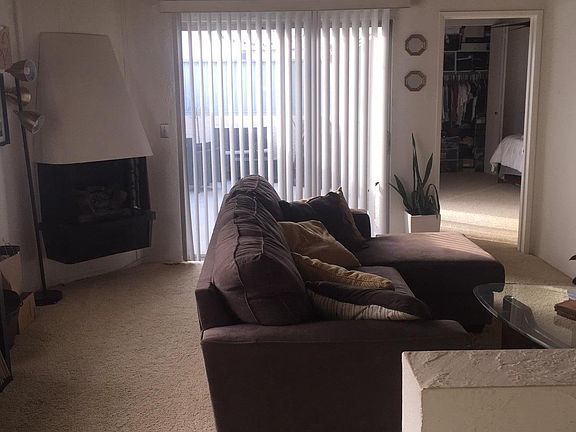 living room looking toward private deck